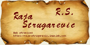 Raja Strugarević vizit kartica